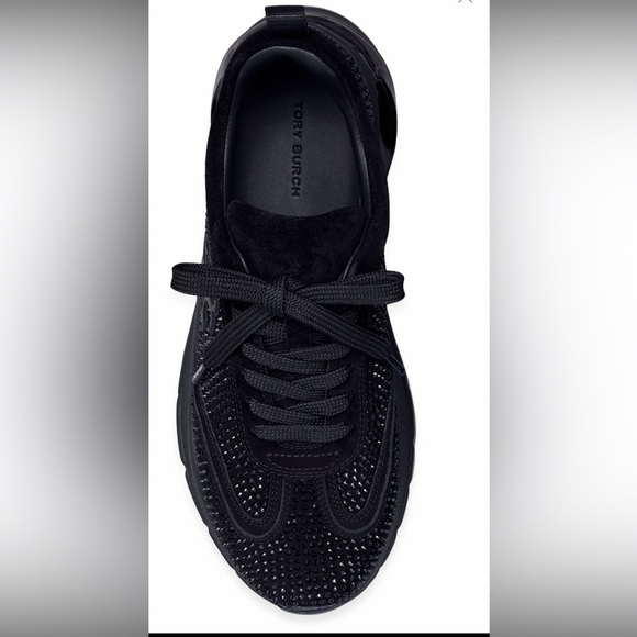 Tory Burch Good Luck Double T Logo Sneakers Perfect Black / Perfect Black 11M - Picture 4 of 8